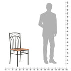 Sedie da pranzo set da 2, MDF marrone