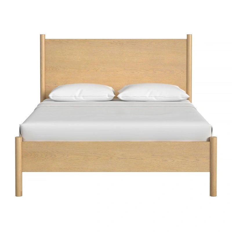Letto a piattaforma con gambe arrotondate