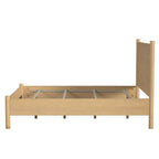 Letto a piattaforma con gambe arrotondate
