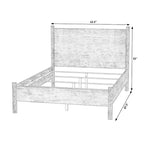 Letto a piattaforma con gambe arrotondate