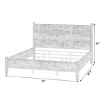 Letto a piattaforma con gambe arrotondate