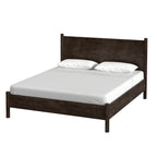 Letto a piattaforma con gambe arrotondate
