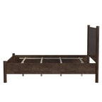 Letto a piattaforma con gambe arrotondate