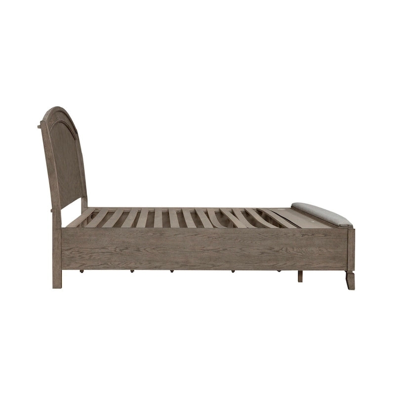 Letto contenitore in rovere color beige brunito - King o Queen