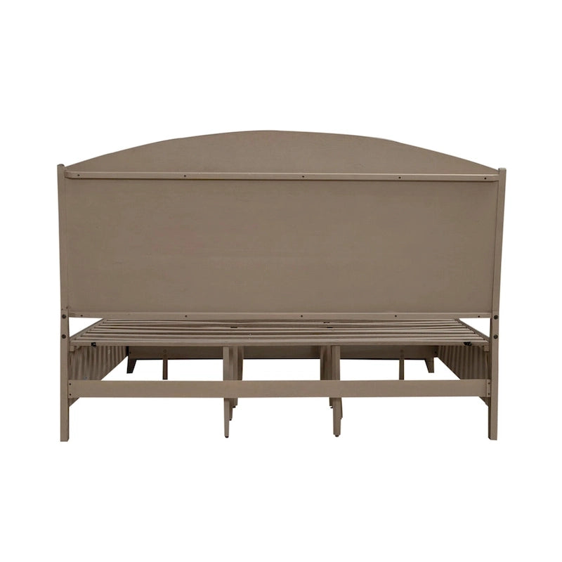 Letto contenitore in rovere color beige brunito - King o Queen