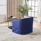 Poltrona girevole a barilotto con pouf
