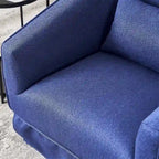 Poltrona girevole a barilotto con pouf