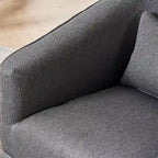 Poltrona girevole a barilotto con pouf