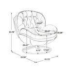 Poltrona d'accento in velluto con pouf