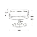 Poltrona d'accento in velluto con pouf