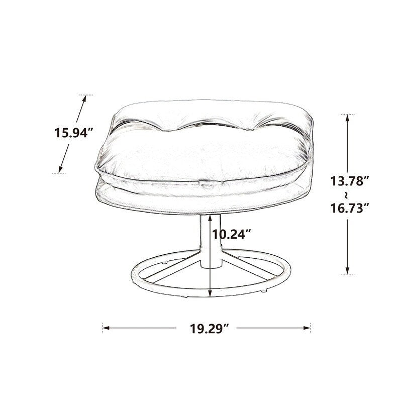 Poltrona d'accento in velluto con pouf