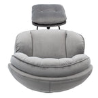 Poltrona d'accento in velluto con pouf