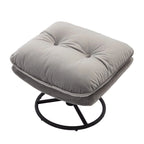 Poltrona d'accento in velluto con pouf
