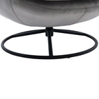 Poltrona d'accento in velluto con pouf