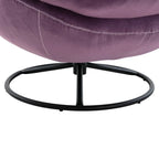 Poltrona d'accento in velluto con pouf