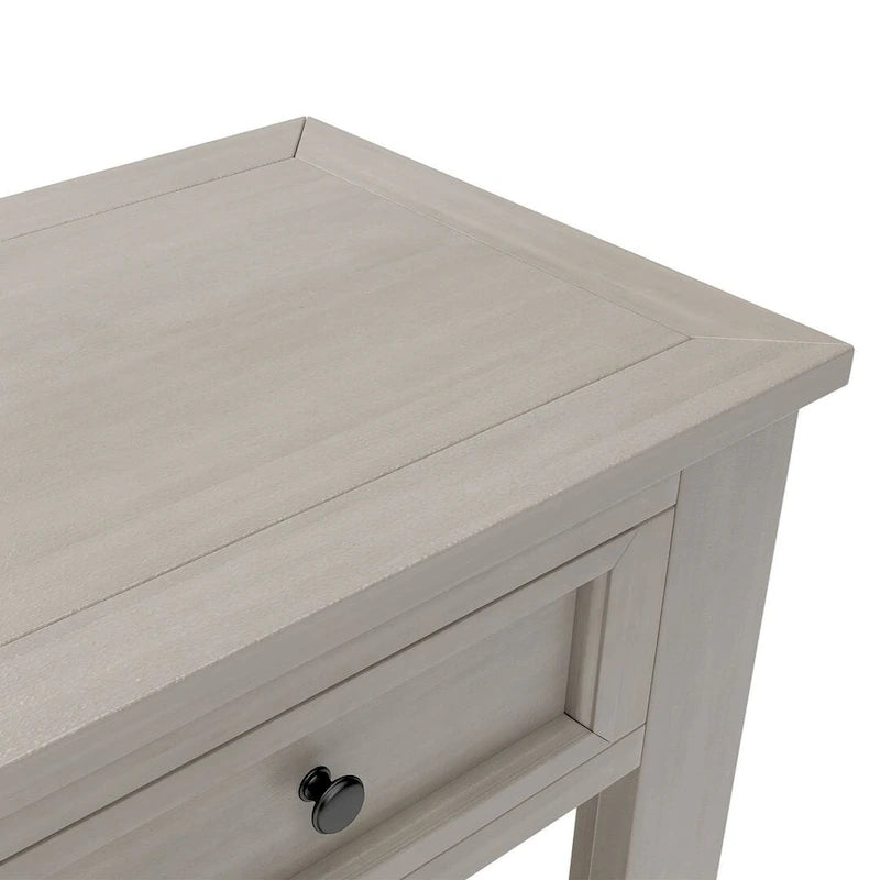 Consolle con 4 cassetti, 1 ripiano e finitura in legno invecchiato