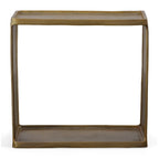 Tavolino in alluminio ottone anticato - 20L x 19A x 12P