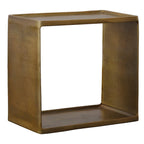 Tavolino in alluminio ottone anticato - 20L x 19A x 12P
