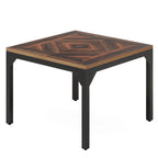 Tavolo da Ufficio Quadrato con Struttura in Metallo, 100 x 100 x 75 cm
