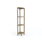 Scaffale angolare in teak per bagno - 3 o 4 ripiani, uso interno/esterno