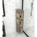 Scaffale angolare in teak per bagno - 3 o 4 ripiani, uso interno/esterno