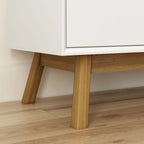 Comò a 6 cassetti in legno massiccio Mid-Century Modern