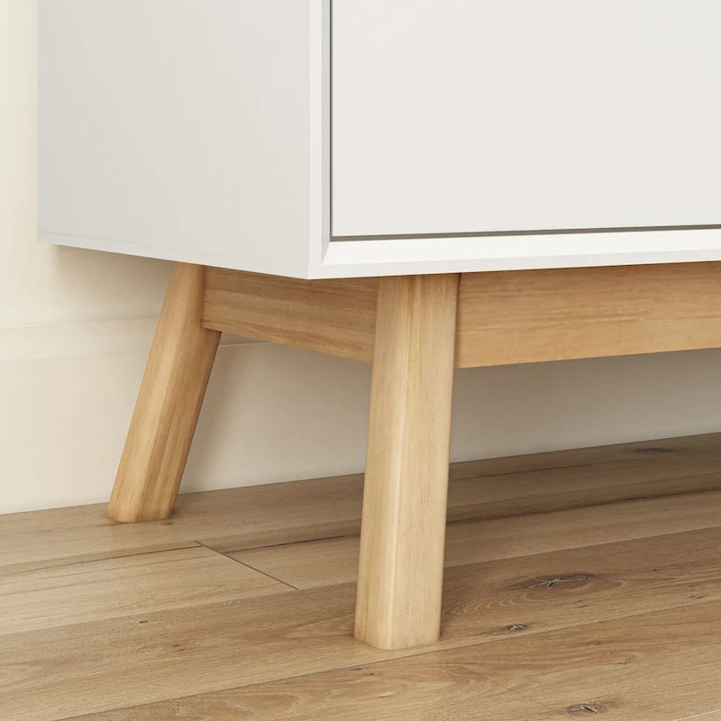 Comò a 6 cassetti in legno massiccio Mid-Century Modern